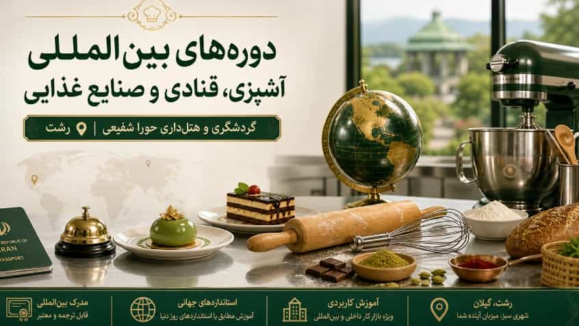 دوره‌ های بین‌ المللی آشپزی و قنادی و صنایع غذایی در رشت