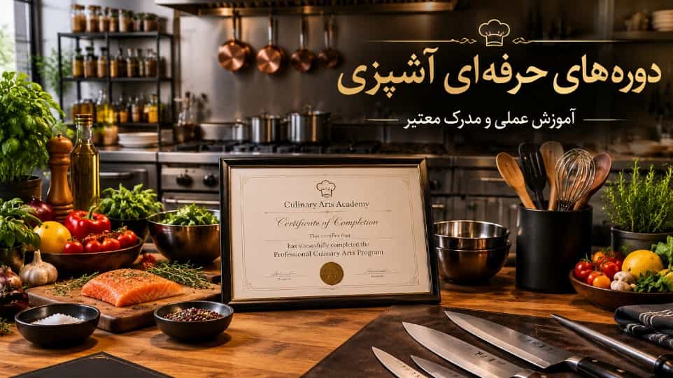 دوره‌ های حرفه‌ ای آشپزی با آموزش عملی و مدرک معتبر