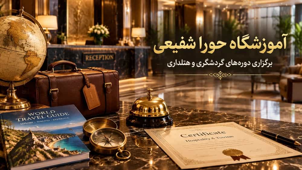 برگزاری دوره‌ های گردشگری و هتلداری در آموزشگاه حورا شفیعی